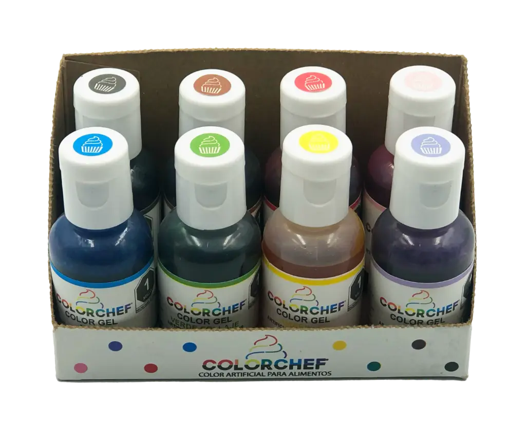 COLORCHEF GEL JUEGO 8 COLORES 20 ML