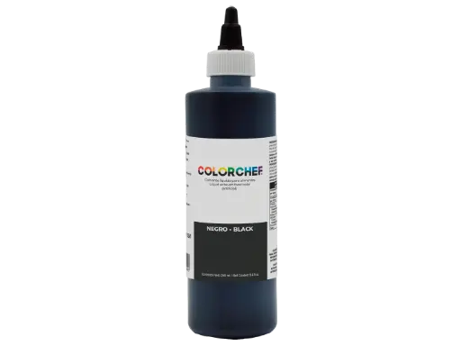 [75336] COLORCHEF LIQUIDO NEGRO 250 ML